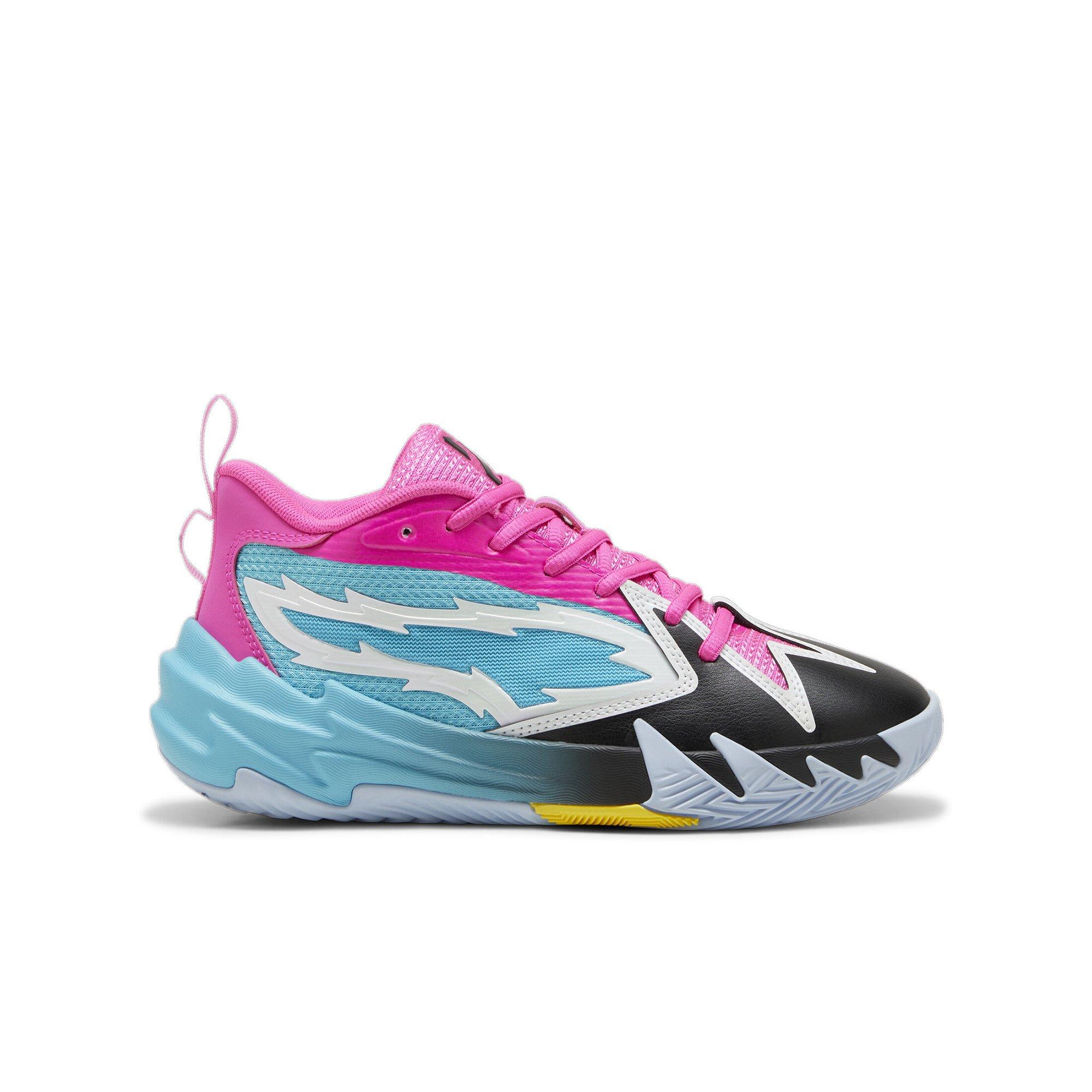 PUMA Scoot Zero "Northern Lights" Grade School Kids' Basketball Shoe - PINK/BLUE/BLACK